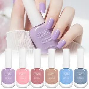6pcs Water-Based Nail Polish Set, Dreamcolor Purple Blue Easy Dry Peel Off Nail Polish Salon Home Manicure Women Girls Gift, Nail Art, Nail Polish Pastel Colors
