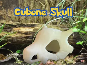 Cubone Skull 3D printed for acquarium terrarium decoration Cubone Skull 3D printed for acquarium terrarium decoration