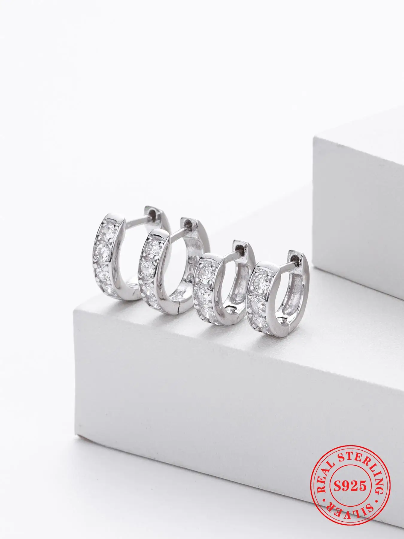 925 Sterling Silver Simple Hoop Earrings, Fashionable Earrings for Women & Men, Trendy All-match & Exquisite Jewelry for Birthday Gift