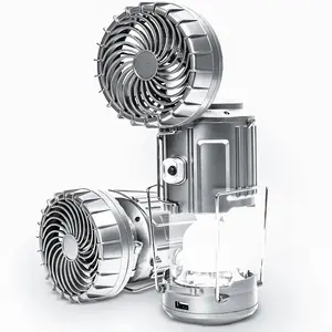 Camping Lanterns with Fan,Solar Camping Fan  for Phone, Rechargeable LED Lanterns Camping Fans for Tents Power Outage Hurricanes Camping Gear()