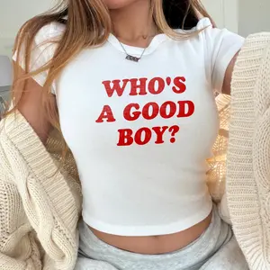 Who's A Good Boy Baby Y2K Tee Funny Slogan
