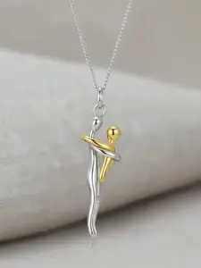 Family Hug Pendant Necklace, Silver Color Mother Son Pendant, Family Gift, Mom Jewelry, Exquisite Chain Jewelry, Party and Christmas Gift, Birthday Gift