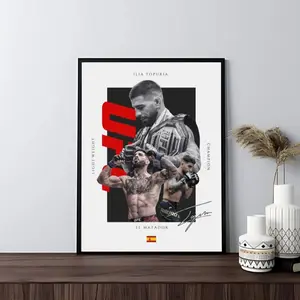 Ilia Topuria UFC Poster,  MMA Wall Art Print, UFC Fighter, Boxing Gift Ideas, Sports Gift, UFC Wall Art, Mixed Martial Arts Wall Decor, MMA Poster.