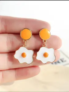 Egg Ear Studs Earrings Minimalist Design, Trendy Women Jewelry Accessory, Versatile Daily Wear Fashion Statement
