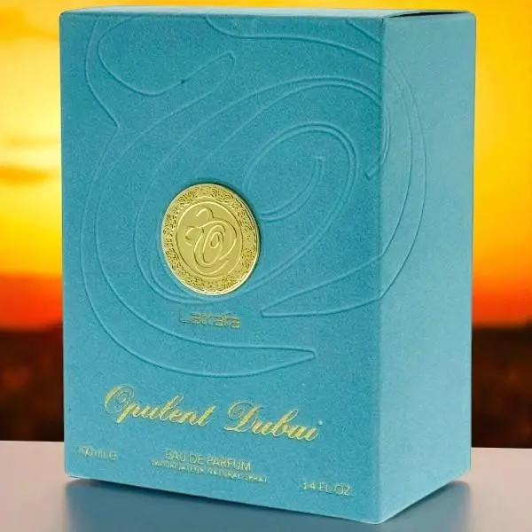 Lattafa Opulent Dubai Eau de Parfum - Citrus Fruity Floral Woody Scent for Unisex 3.4 Ounce 100 ml Long Lasting Fragrance with Amber Bergamot Oud & Amber Vanilla Notes
