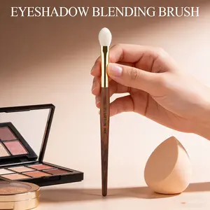 Fluffin E08 Eyeshadow Blending Brush, Premium Goat Hair, Natural Rosewood Handle, Copper Pipe, Makeup Tool for Smooth Application