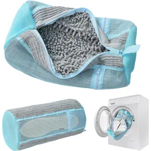 Shoe Washing Machine Bag, 2 count  Shoe Bag for Washing Machine, 360? Deep Cleaning Shoe Washing Bag for Sneakers, Laundry Shoe Bag for Washer & Dryer, Fits  Shoe Types (LIGHT GREY)