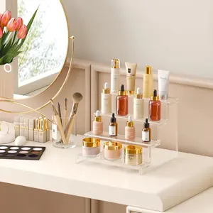 Lifewit 4 Tier Perfume Stand Organizer for Women, Plastic Display Riser, Tool-Free Assembly, Fragrance Makeup Cosmetics Shelf for Vanity Bedroom Bathroom...