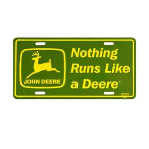 Green Yellow Farm Deer License Plate, 12x6 Aluminum Vanity Tag, Tractor Inspired Car Decor, Country Truck Plate, Farming Gift, Barn Decor, Dad Gift US