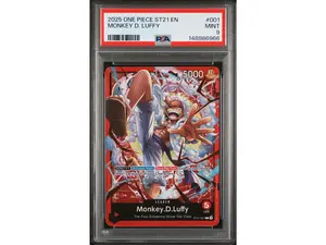 2025 One Piece Starter Deck St21-Ex Gear 5 Monkey D. Luffy #001 PSA 9