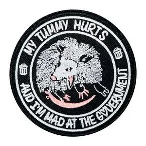 Opossum Embroidered Patch, Back Adhesive Iron-On, Suitable for Clothes Jackets Hats Accessories, Decorative Sewing Accessory
