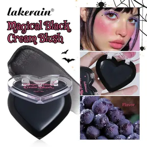 lakerain Magical Color-Changing Cream Blush, 2 Counts pH-Reactive Black-to-Berry Hue, Multi-Use for Cheeks, Lips Eyes, Silky Grape-Scented, Radiant Natural Finish, Ideal for Everyday Wear & Fun Party Makeup, Cosmetic
