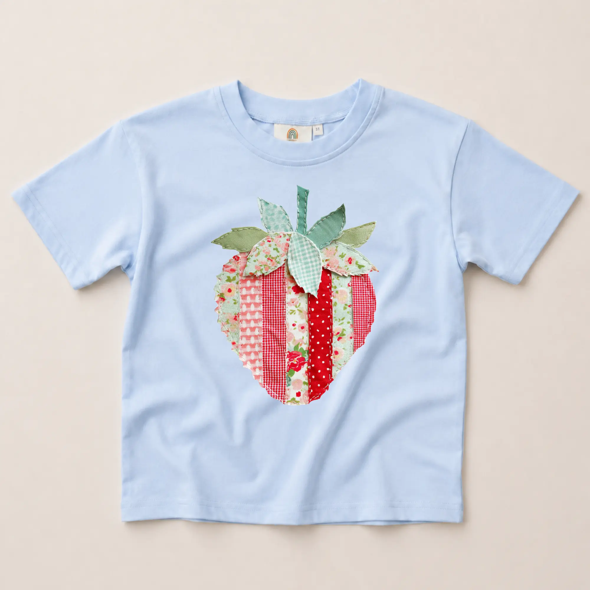 Patchwork Strawberry Tee or T-Shirt Romper - more colors