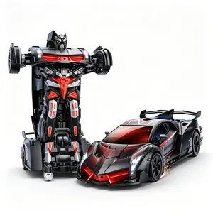 2-in-1 Transforming Robot RC Car! 1:14 Scale, Auto Deformation, Gesture Sensing & Lights