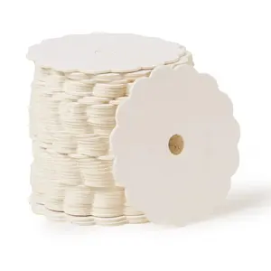 Cake Pop Boards, White Scalloped Edge (50pcs to a Package) - 2" Diameter Shine Finish with Scalloped Edges
