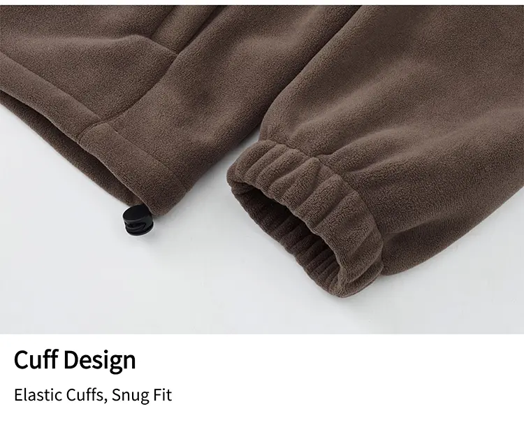 Men's retro fleece cardigan detail