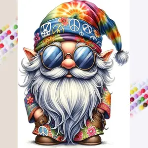 5D DIY Diamond Painting Kit, Cartoon Gnome Design, Full Drill Mosaic Art, Home Decor Gift, Handmade Craft Set, Creative Needlepoint Hobby