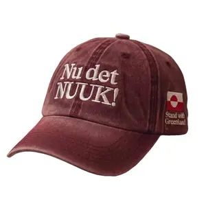 Embroidered Nu det NUUK Baseball Cap, Make America Go Away Greenland Hat, Greenland Flag Anti MAGA Political Statement Justice Statement Cap