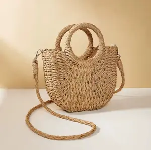 Handwoven Straw Beach Bag