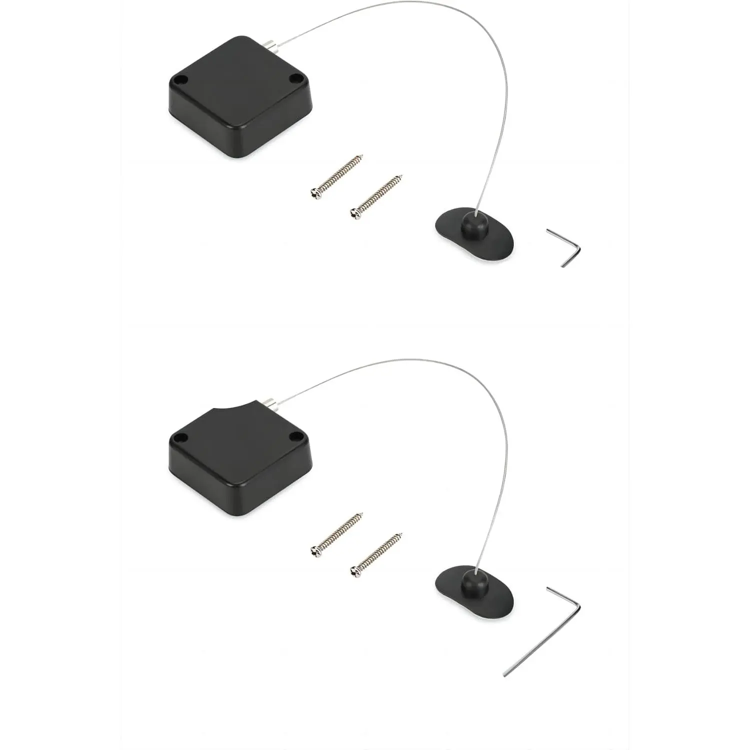 LORADAR 2Pack Retractable   Lock with Double-Sided Adhesive, Remote Control  Lock, Remote Control Anti-Lost Rope for TV, DVD,No More Searching for The TV Remote (2Pack)