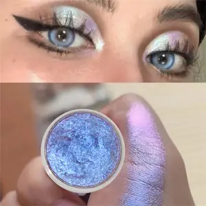 1PC Potato Texture Chameleon Glitter Duochrome Eyeshadow High-Shine, Multi-Color Sparkle, Long-Lasting Chrome Finish
