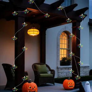 Solar Mini Firework Light String, 50/100 LED Color Changing Bulbs, 8 Lighting Modes, Perfect for Christmas Tree, Wedding, Party Decorations, Outdoor Decorative Lights