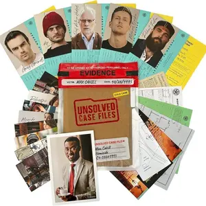 Kashir Max Case Detective Game Unsolved Mystery Archive, Cold Murder Suspense Game, Suitable for 14+ Players, Friends Party Halloween Christmas, Party Game Cards, Additional Game Cards, Card Games