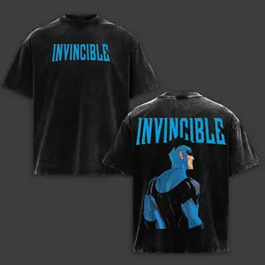Mark Grayson Invincible War Comic Menswear Gift for Movie Fans Top Apparel Classic Oversized Seamless Simple Straight Man Designer Shirts Men's Regular Fit Floral Print Tee Heavyweight Cotton T-Shirts Featuring Epic Panther Design