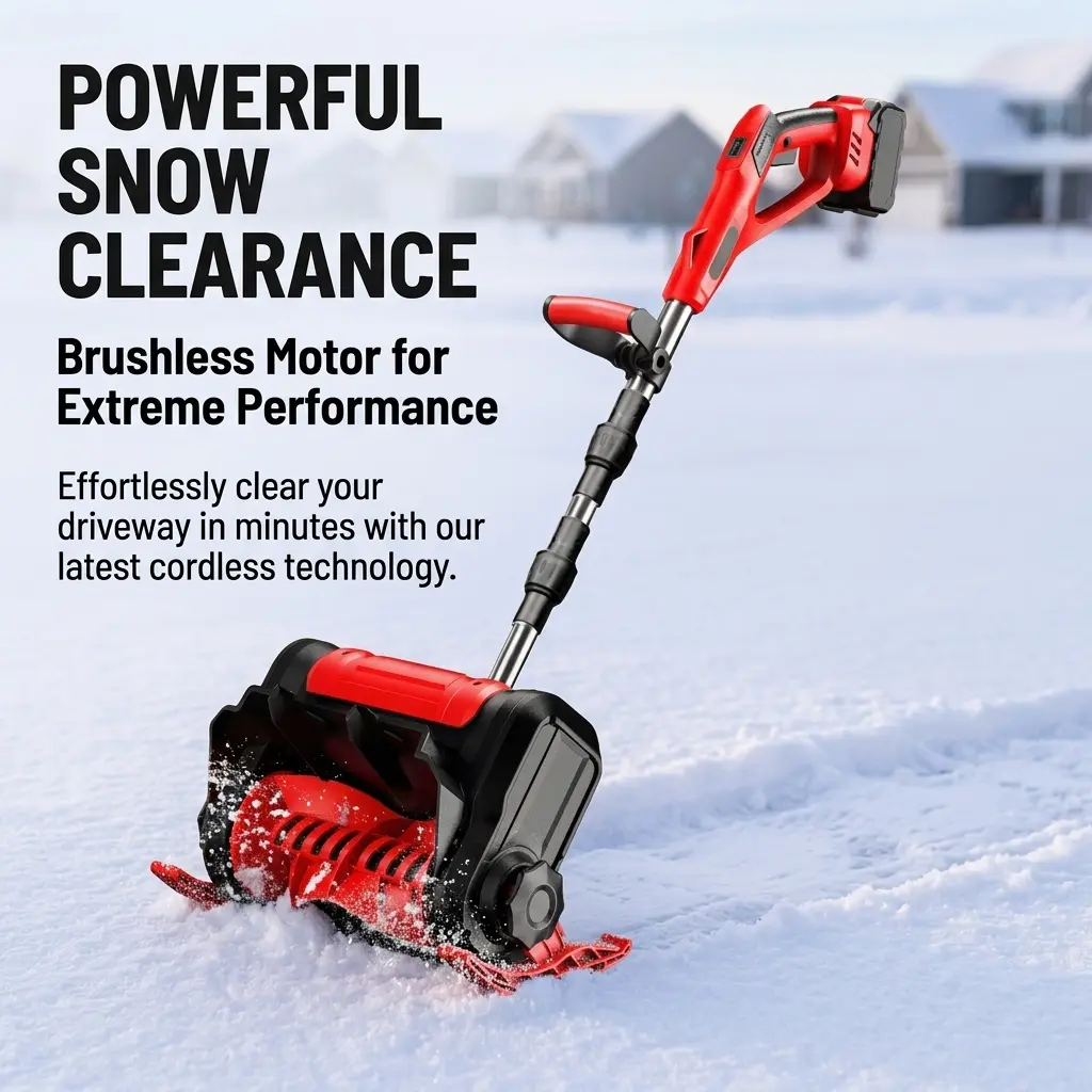 Snow Removal Tools This Brushless Electric Snow Blower Clears Driveways, Patios & Steps With One Hand – Fast, Safe & Effortless!