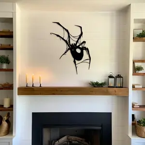 Gothic Spider Web Metal Wall Decor, Gentleman Iron Halloween Sculpture, Complex Spider Design, Home Room Decoration, Spooky Decoration, Home Decor Accessory, Indoor Decoration