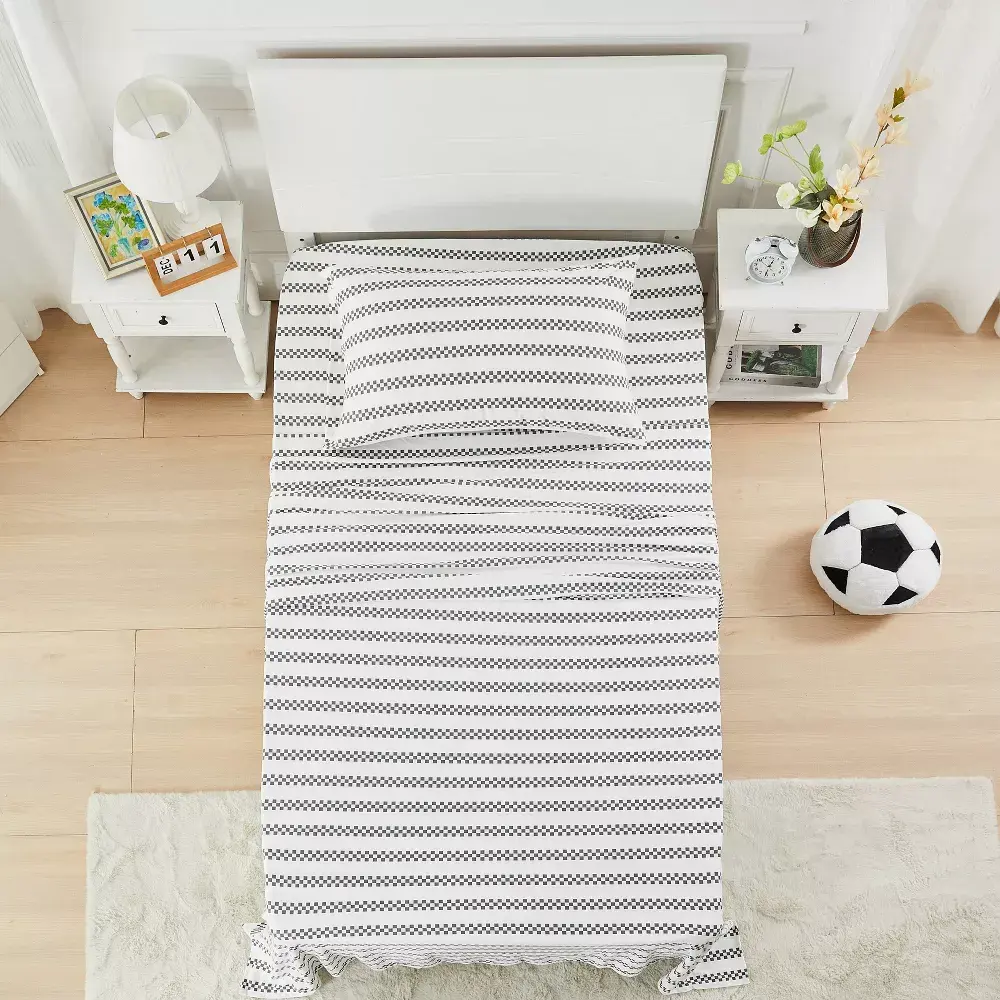 Sportopia Checkered Grid Jersey Sheet Set