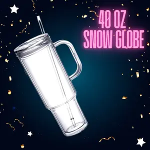 Snow Globe Cup 40 oz - Ideal for Drinking and Decorative Display - Bottle, Drinkware