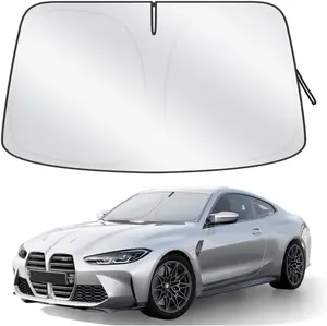 Car Windshield Sun Shade, Newly Upgrade 300T Thickened Car Window Shades Heat Reflective Interior Cool, Universal Fit for Most Cars SUVs Trucks, Foldable & Portable Design