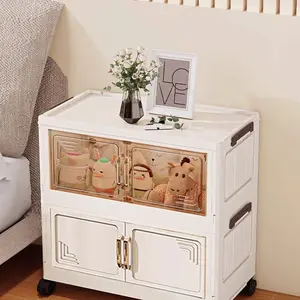Plastic Multi-Layer Storage Cabinet Drawer, Foldable Kids Wardrobe Organizer, Living Room Toy Snack Display Shelf, Home Use