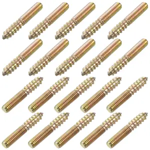 M4 Hanger Bolts Length 1"(25mm) Double Headed Self-Tapping Screws 4mm for Wood Joint Furniture Legs 20pcs