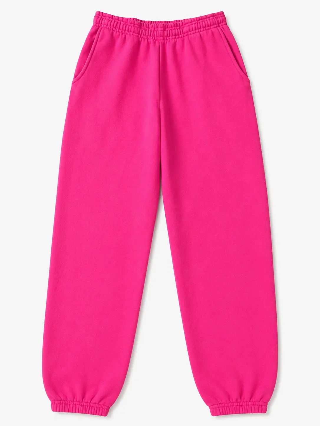 Pink* Fleece Elastic Bottom Sweatpants with Pockets, Relaxed Fit, Moisture Wicking, Breathable