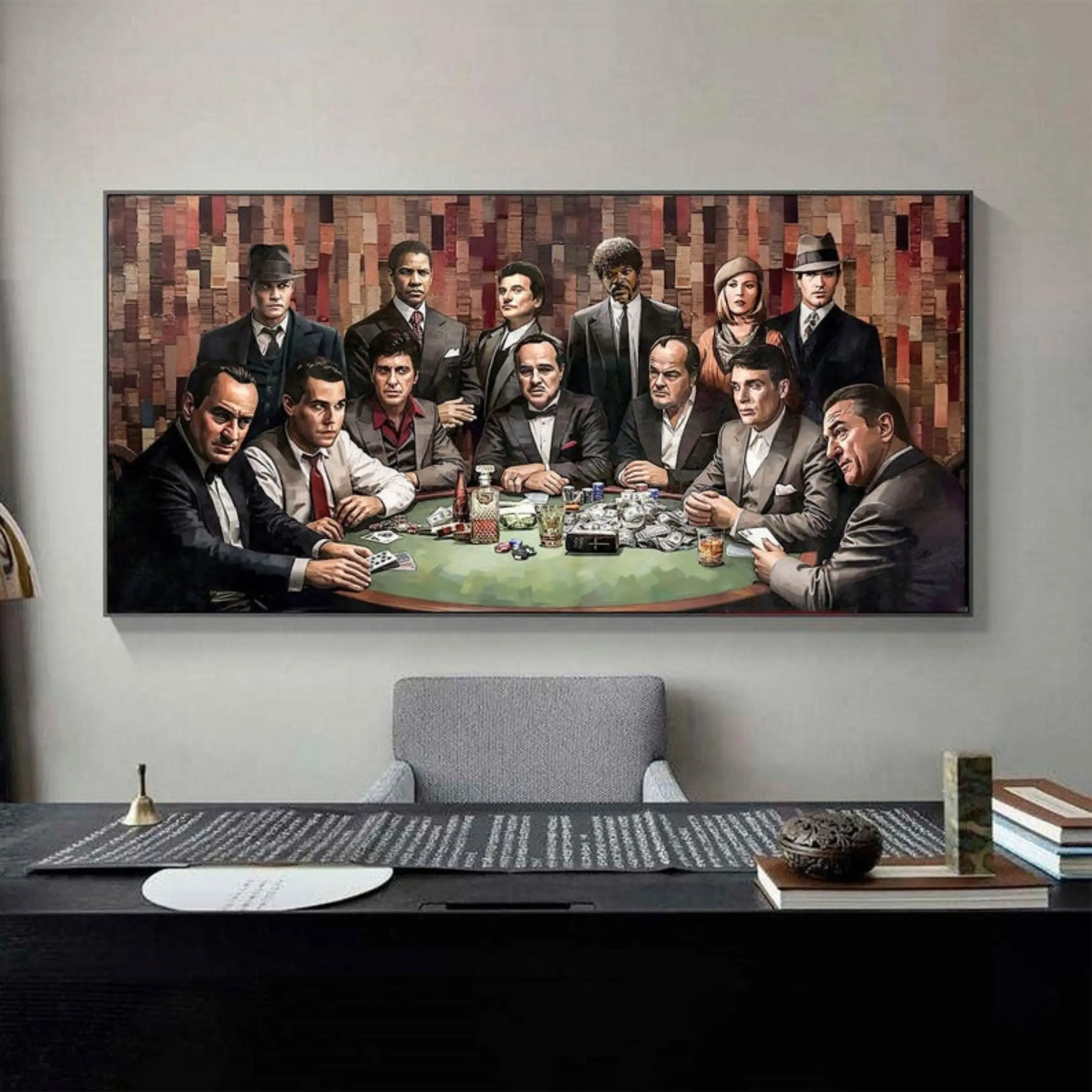 The Godfather Mafia Family Poster, Gangster Movie Wall Art, Classic Cinema Print, Vintage Crime Decor Gift