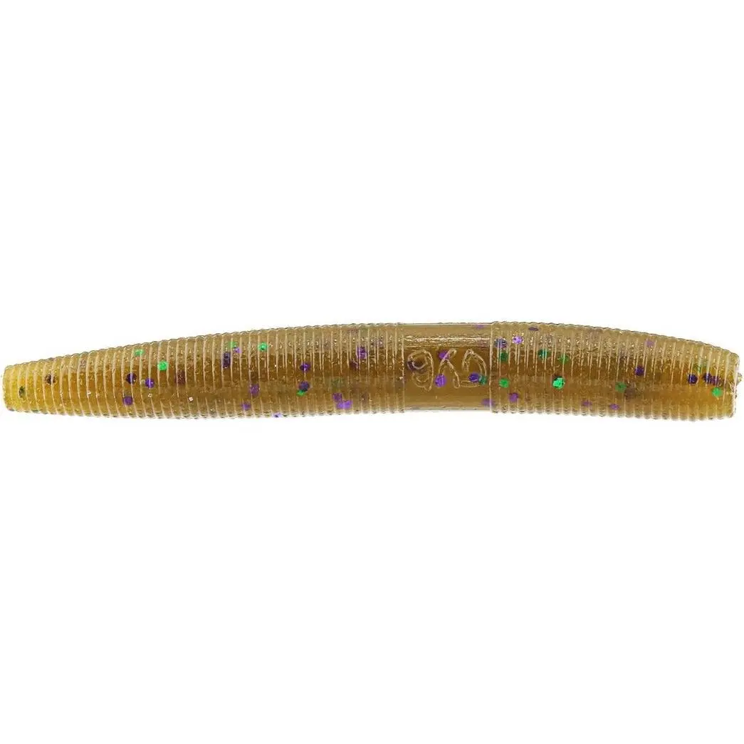 Yamamoto Baits Fat Senko Fishing Lure - 3 In, Plump Profile, Chunkier Shape, Weightless Rig, Subtle Action, Pack of 10, 3 Inch, Lures, Green Pumpkin Black Flake, Popular Senko Colors, Versatile