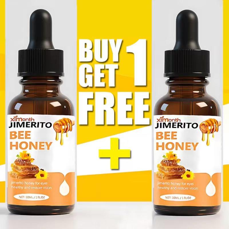 Jimerito Honey Eye Drops - Fast-Acting Cleansing & Soothing Serum for Brighter Calm Eyes in 7 Days - Daily Use