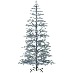 Best Choice Products Pre-Lit Sparse Christmas Tree 6ft Artificial Pine Holiday Décor Aspen Noble Fir w/ 2-in-1 White & Multicolor LED Lights