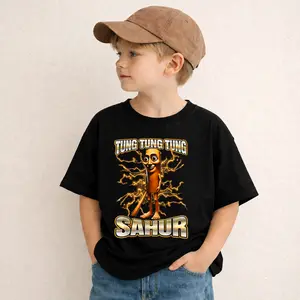 Tung Tung Tung Sahur Shirt, Funny Italian Brainrot Meme T-Shirt for Youth, Boys Kids