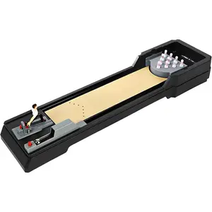 Desktop Bowling Game for Adults Kids 25.5 Tabletop Bowling Alley with Auto Ball Return 10-Pin Mini Bowling Set Portable Table Top Sports Toy for Home Office Party
