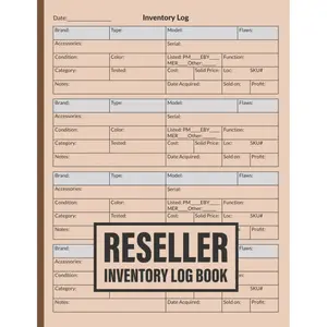 Reseller Inventory Log Book: Product Listing Inventory Tracker Notebook for Small Business, Accounting Log for Resellers Paperback – November 15, 2022