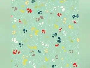 Nested Owls Mint - Swirly Leaves Mint Fabric from AdornIt - 1 Yard