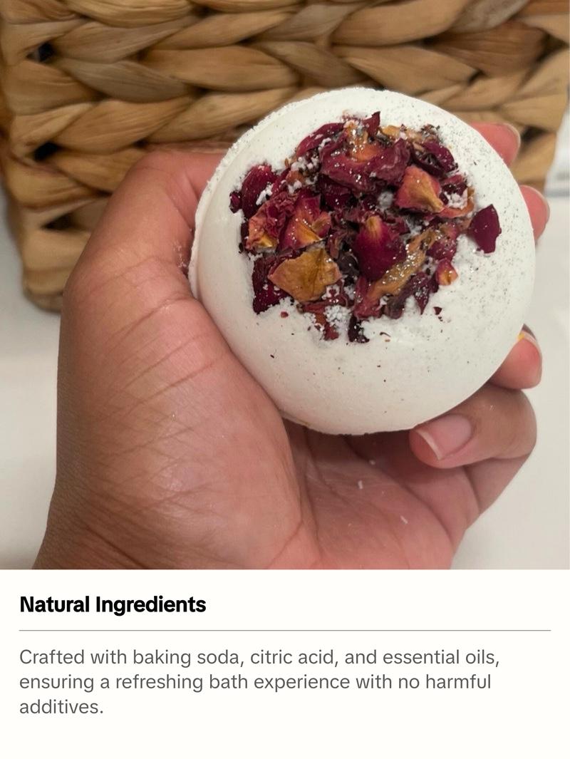 Rose Bath Bomb, Pick your Scent, Natural Bath Bomb, Fragrance, Aroma Shower, Rose Flowers, Fizzer, Skin Care, Body Care