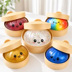 Cute Big Dumpling Squishy Blind Box – Soft TPR Fidget Bun Toy, Pick Your Favorite Style, Fun to Squeeze, Great for Desk Display & Gift Exchange Glitter Rainbow Stress Ball
