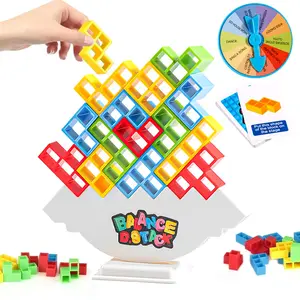 32Pcs/64Pcs 2 Player Balance Stacking Game for Kids Teens & Adults.  Balance D.Stack Board Game for Kids &Adults, Family Parties, Travel, and Team Building - Holiday Gifts for Halloween Fall