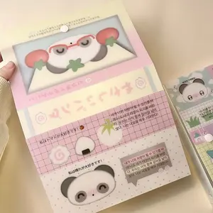 A6 Stitched Storage Album Kawaii Panda Theme Folder Cute Sticker Storage 40 Pages for Scrapbooking Material Storage