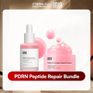 INIA PDRN + Peptide Repair Bundle – Cream & Serum Duo for Deep Repair & Radiant, Firmly Hydrated Skin with Salmon DNA, Peptides & Niacinamide, Safe for Sensitive Skin