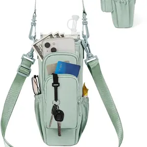 Insulated Water Bottle Bag, Adjustable Crossbody Pouch for Outdoor Water Cups, Thermal Cup Holder, Durable & Convenient Carry Case